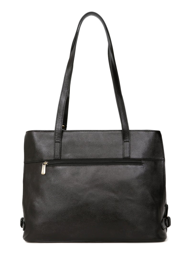 Sac porté épaule 2 anses  a4  cuir république hexagona Noir - Kiabi