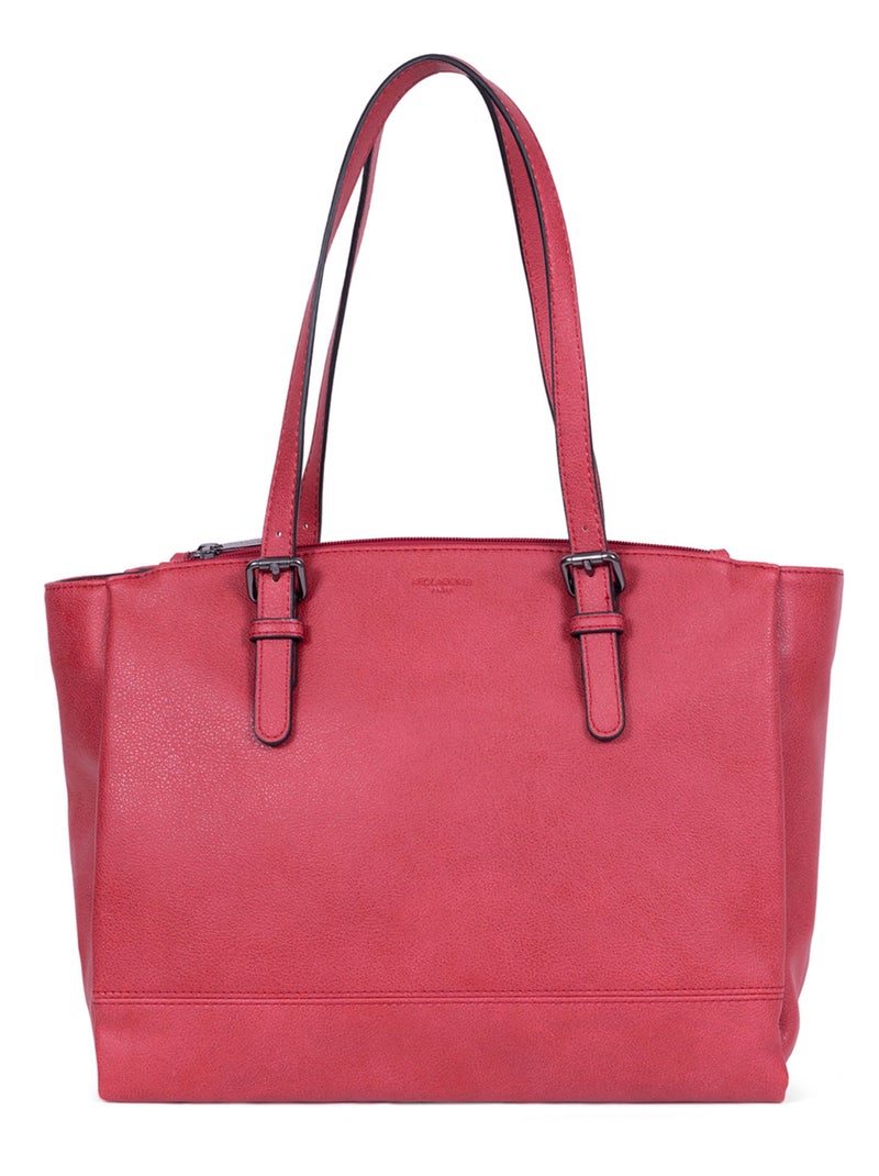 Sac porté épaule 2 anses  A4 GRACIEUSE Framboise - Kiabi