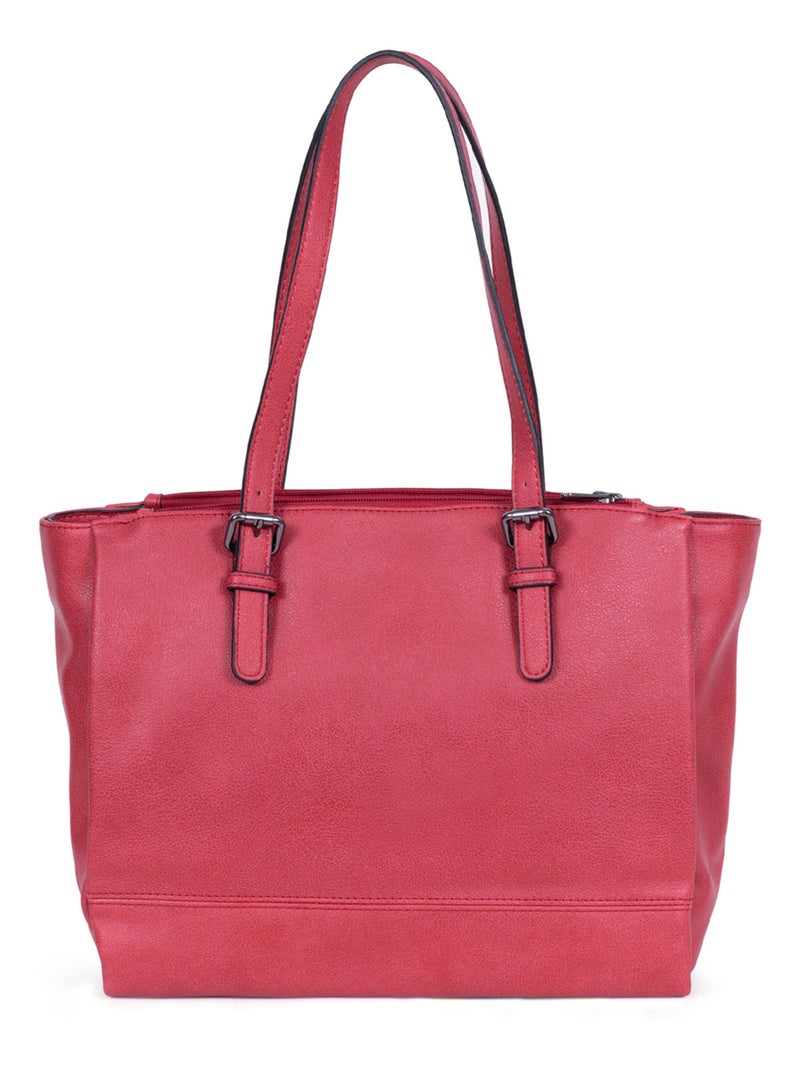 Sac porté épaule 2 anses  A4 GRACIEUSE Framboise - Kiabi