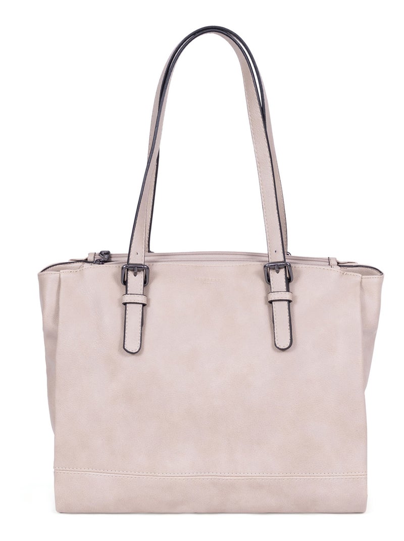 Sac porté épaule 2 anses  A4 GRACIEUSE Gris - Kiabi