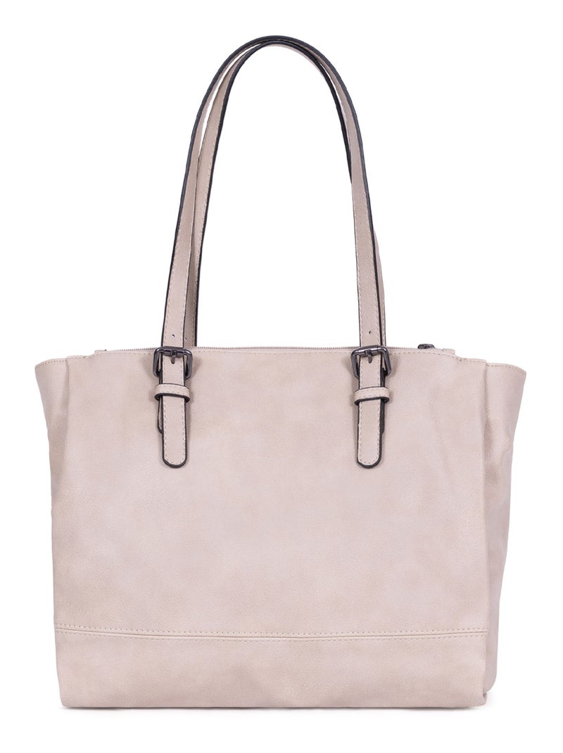 Sac porté épaule 2 anses  A4 GRACIEUSE Gris - Kiabi