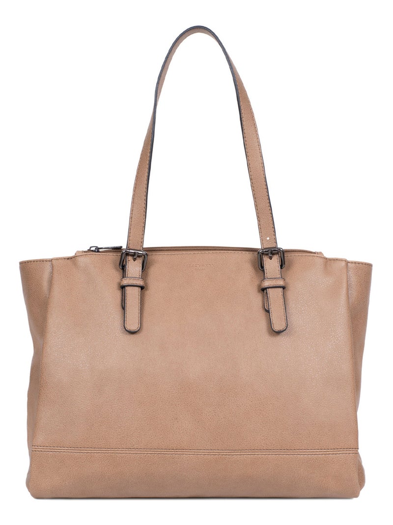 Sac porté épaule 2 anses  A4 GRACIEUSE Marron glacé - Kiabi