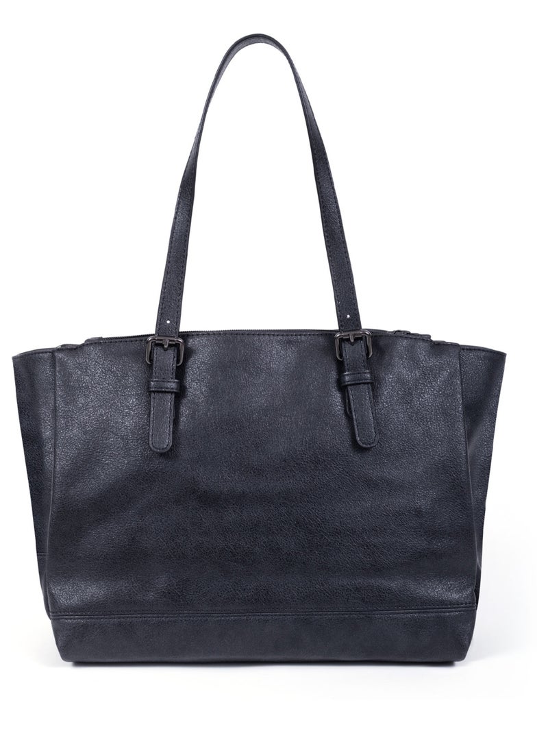 Sac porté épaule 2 anses  A4 GRACIEUSE Noir - Kiabi