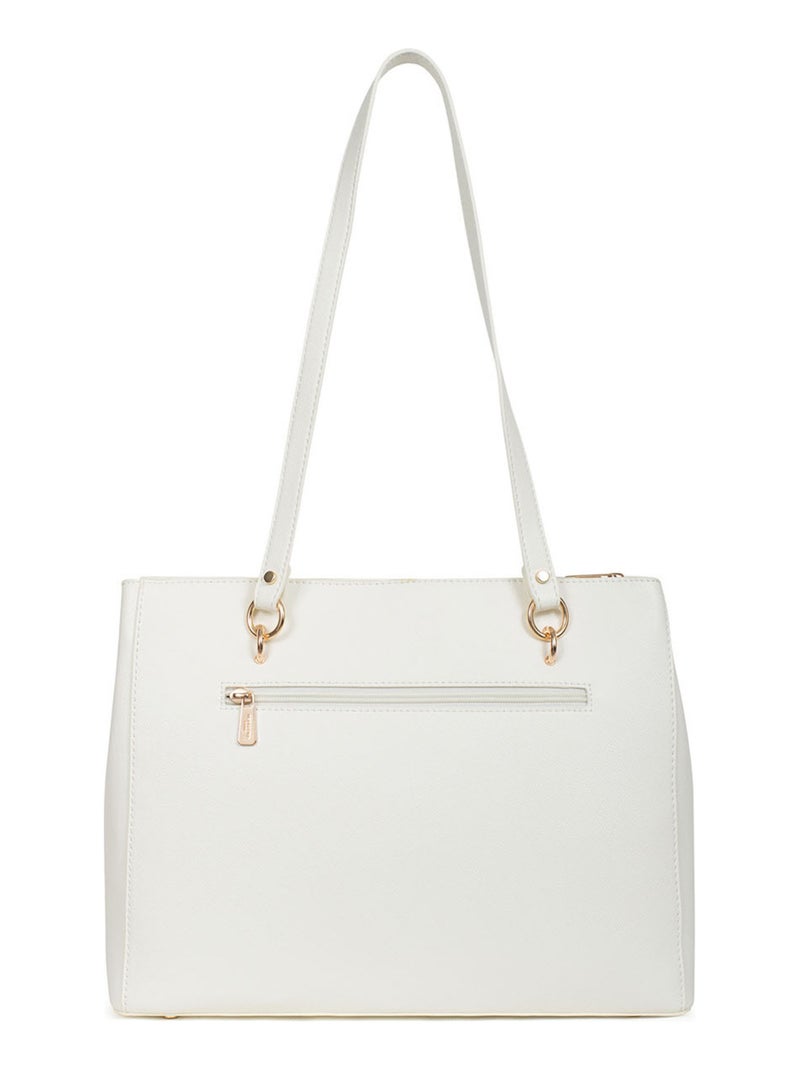 Sac porté épaule 2 anses  A4 LÉA Blanc - Kiabi