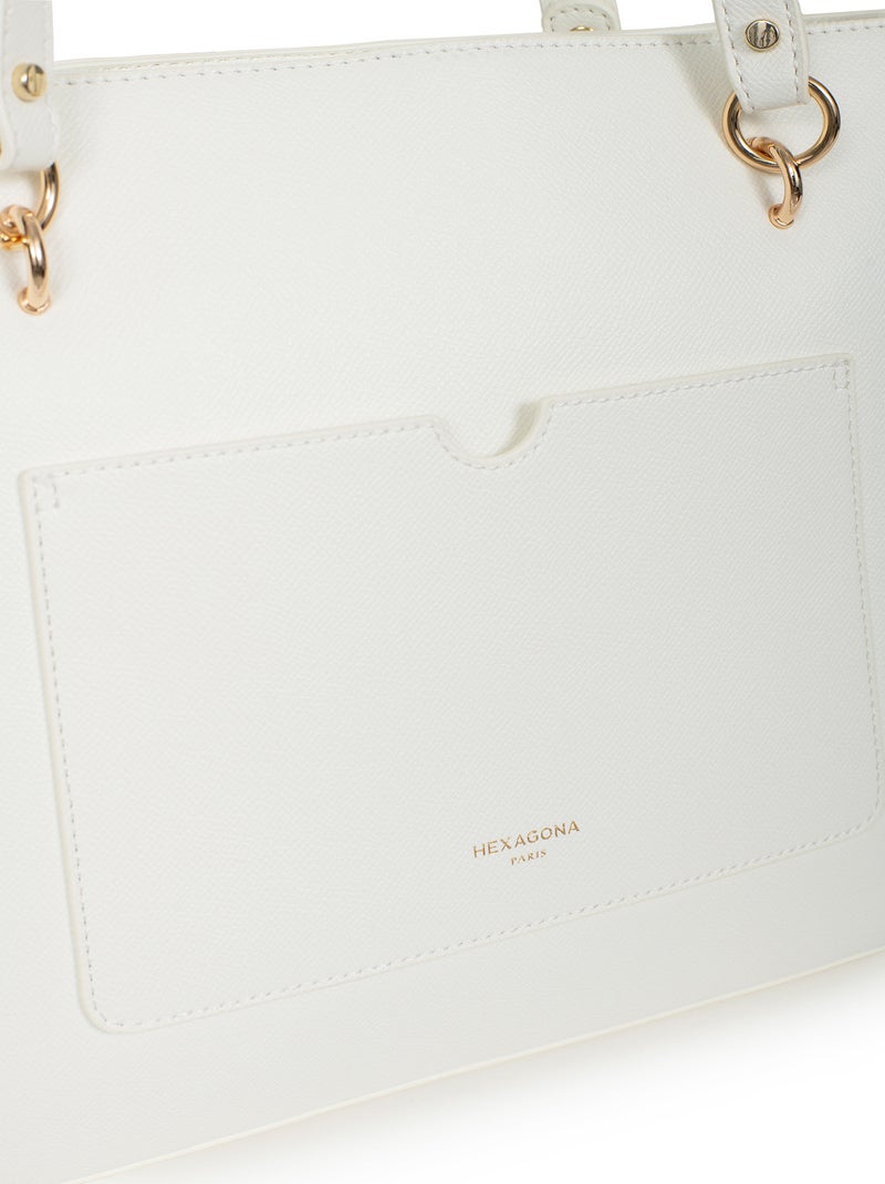 Sac porté épaule 2 anses  A4 LÉA Blanc - Kiabi