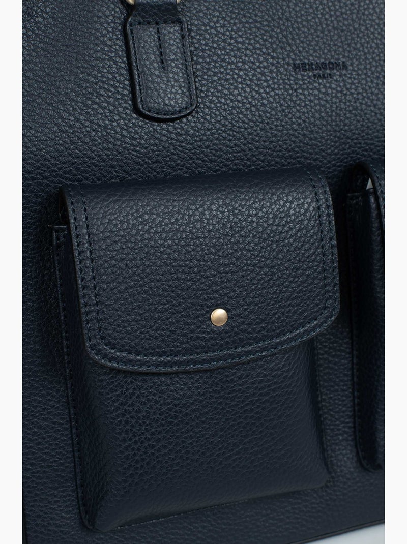 Sac porté épaule 2 anses  A4 ZORA Bleu nuit - Kiabi