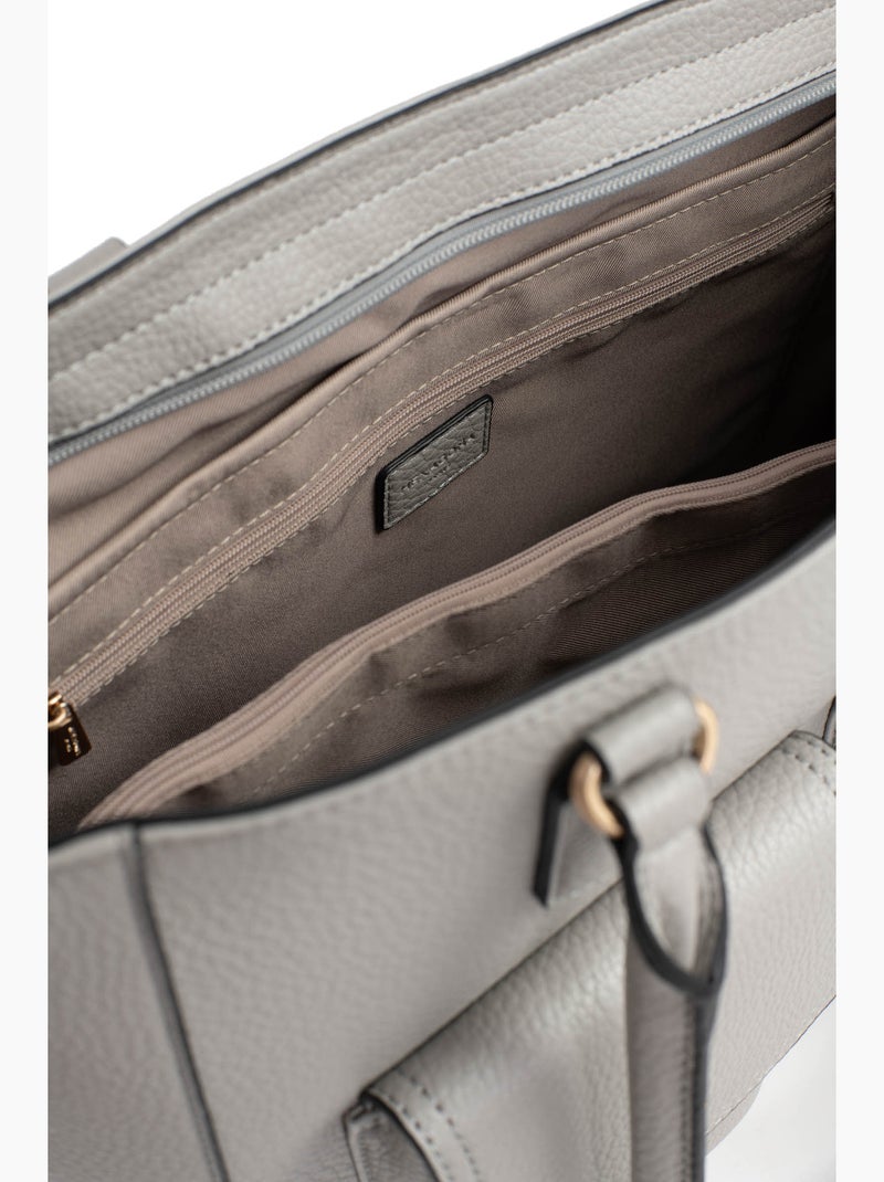 Sac porté épaule 2 anses  a4 zora hexagona Gris clair - Kiabi