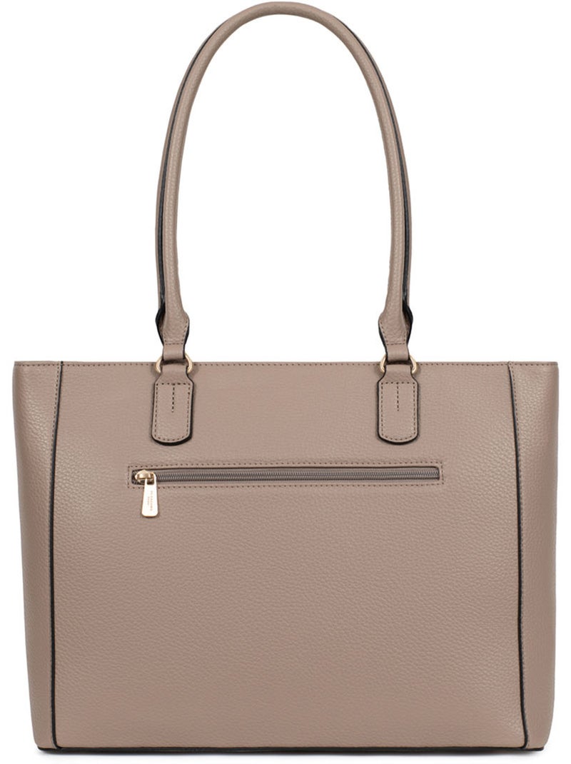 Sac porté épaule 2 anses  a4 zora hexagona Taupe - Kiabi