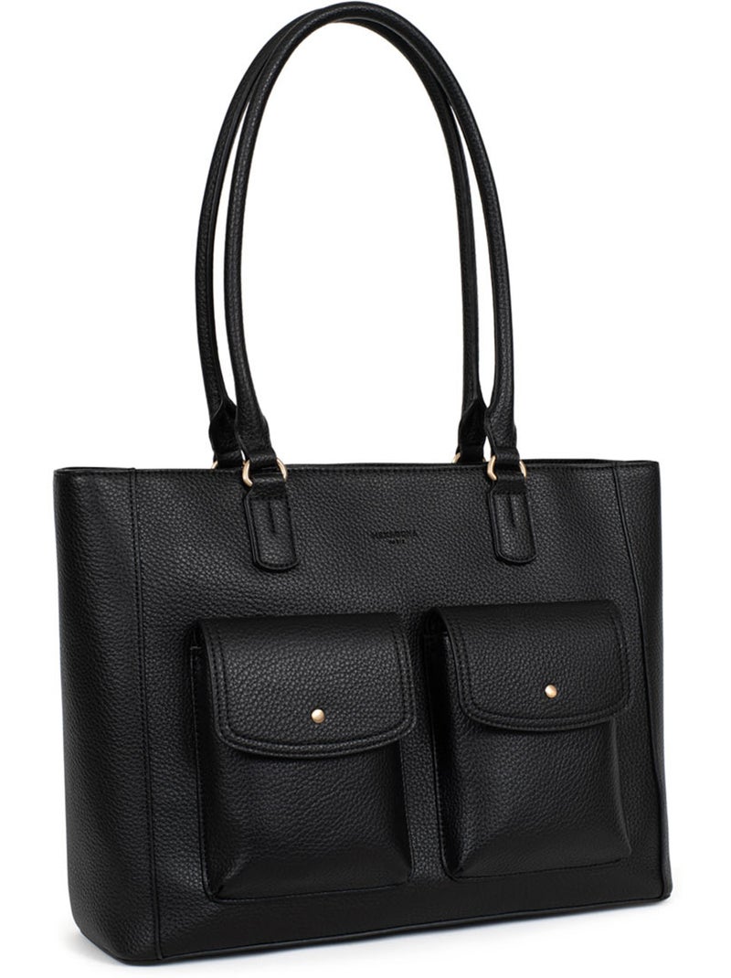 Sac porté épaule 2 anses  A4 ZORA Noir - Kiabi
