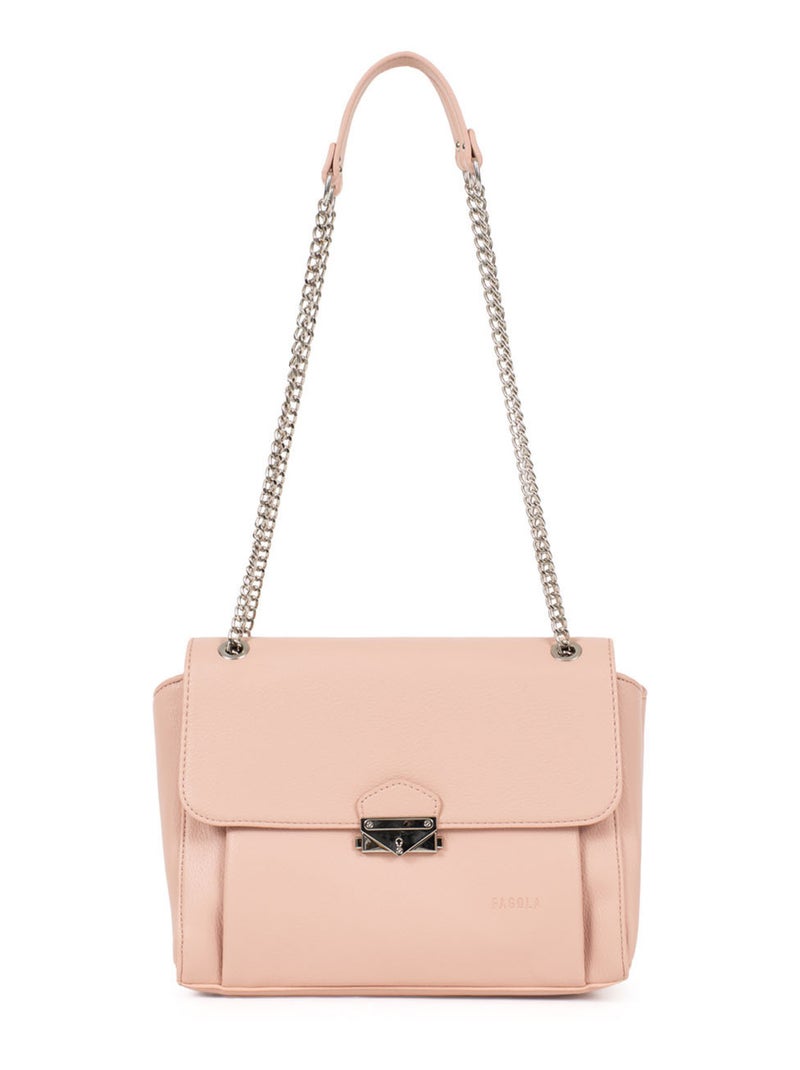 Sac porté épaule 2 anses Beige/Rose - Kiabi