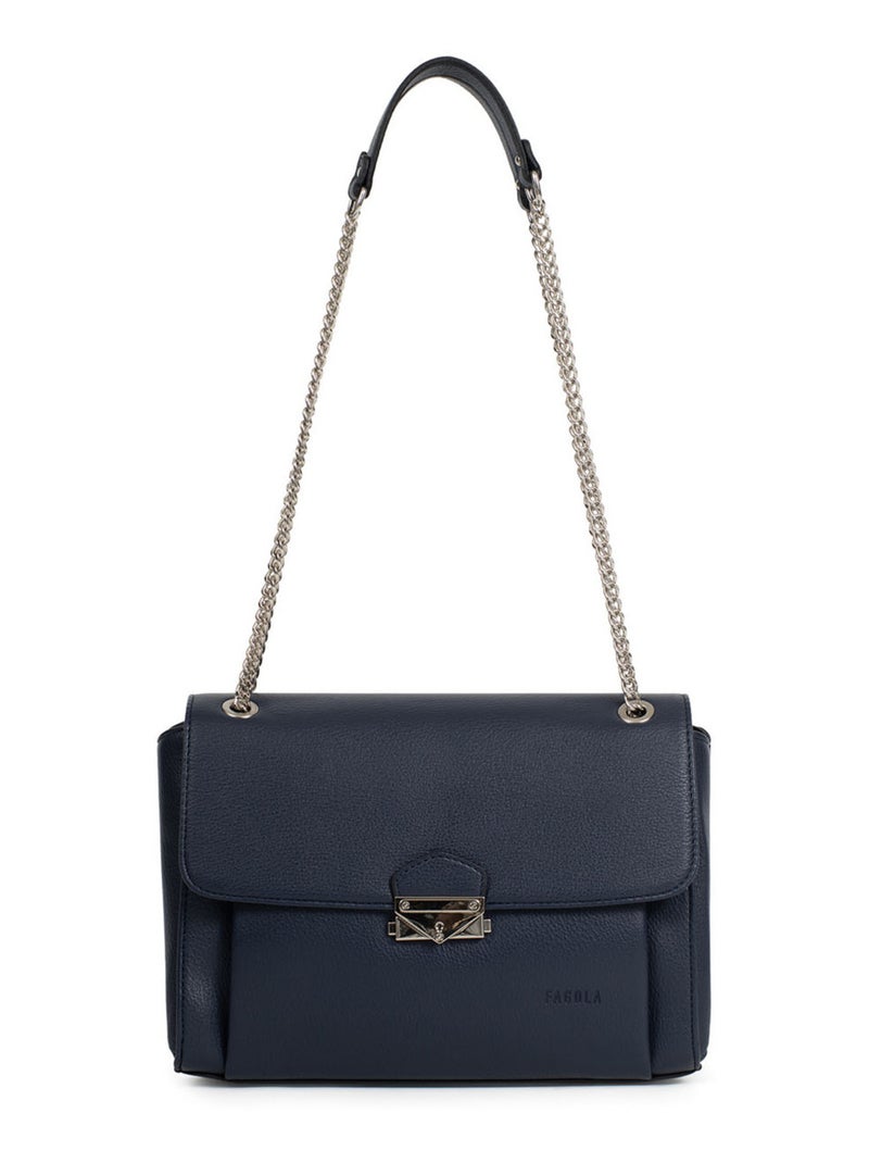 Sac porté épaule 2 anses Bleu nuit - Kiabi