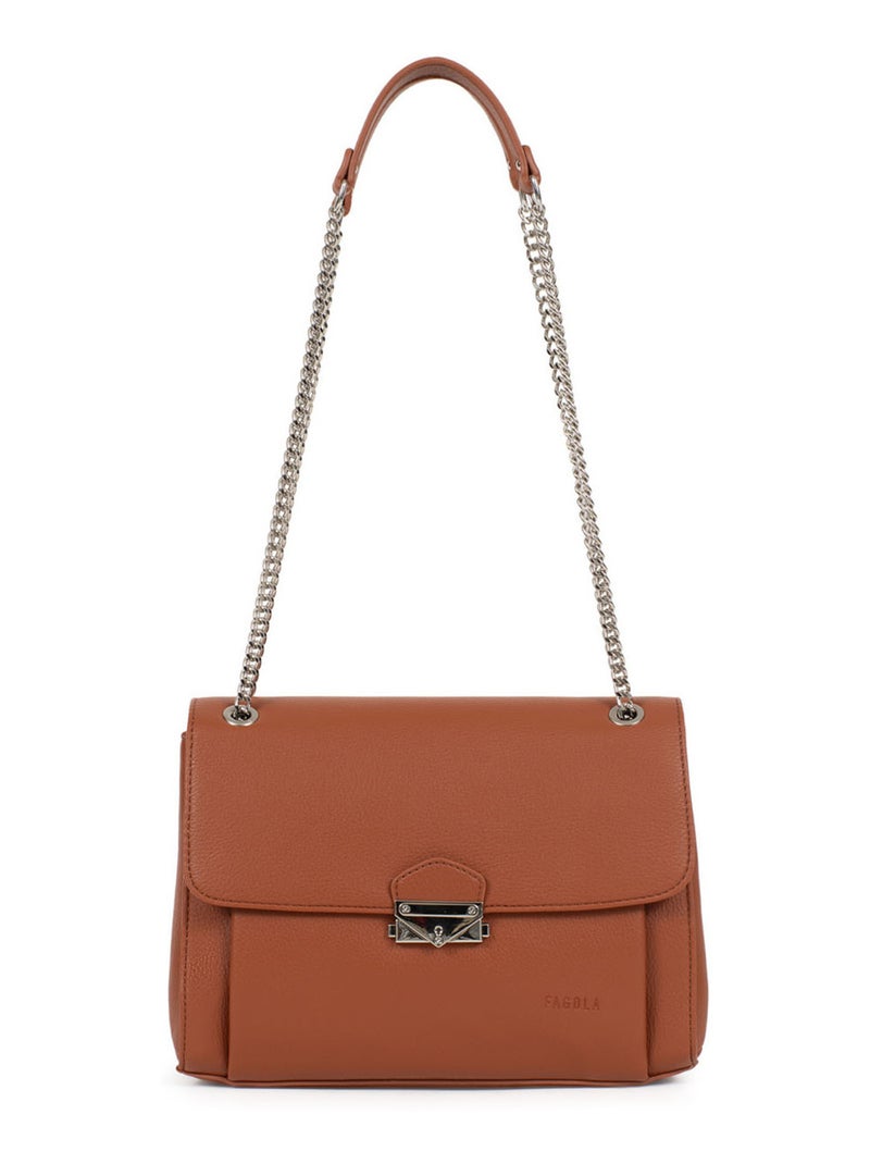 Sac porté épaule 2 anses Cognac - Kiabi