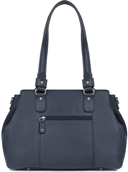 Sac porté épaule 2 anses  cuir confort hexagona - Kiabi
