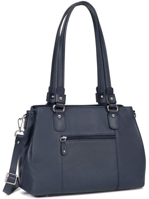 Sac porté épaule 2 anses  cuir confort hexagona - Kiabi