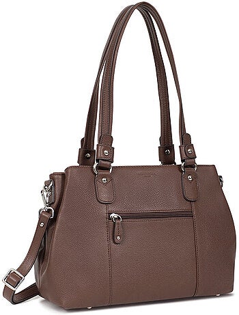 Sac porté épaule 2 anses cuir confort hexagona