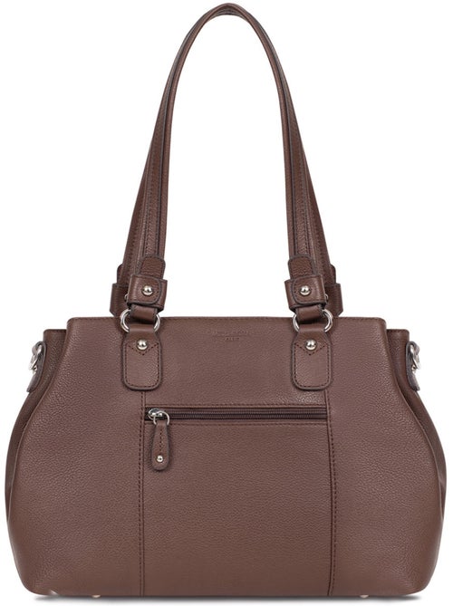 Sac porté épaule 2 anses  cuir confort hexagona - Kiabi