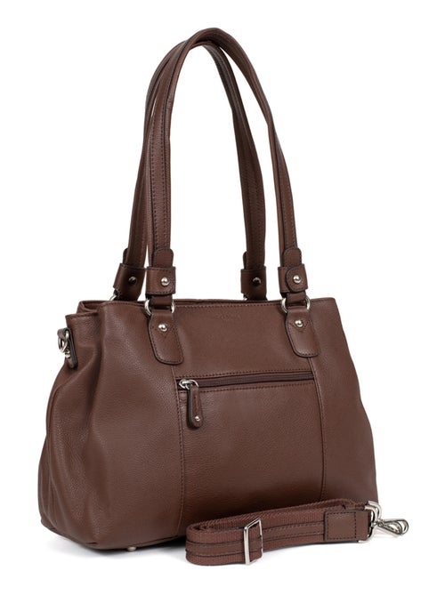 Sac porté épaule 2 anses  Cuir CONFORT - Kiabi