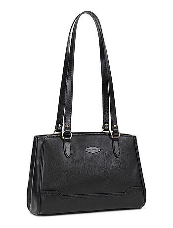 Sac porté épaule 2 anses cuir jeanne hexagona