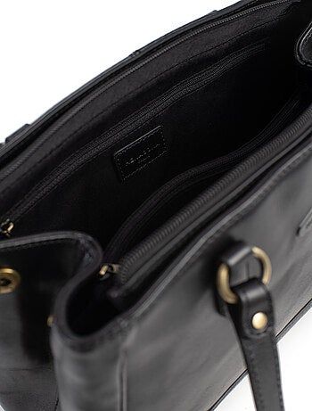 Sac porté épaule 2 anses cuir jeanne hexagona