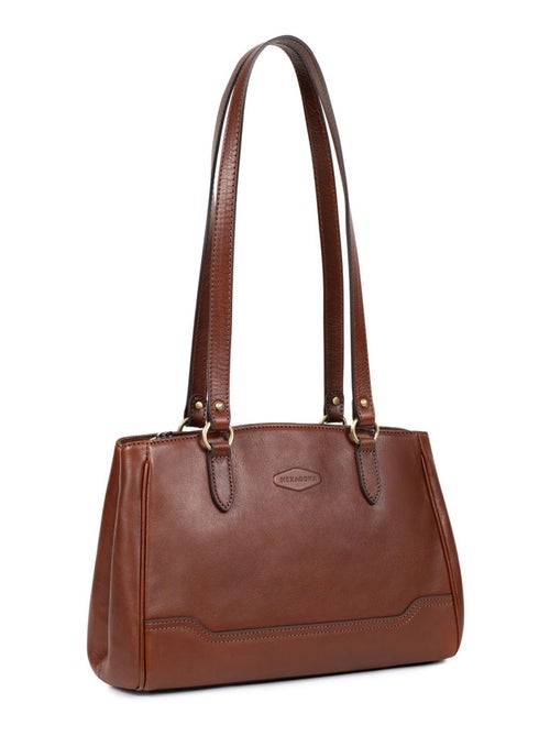 Sac porté épaule 2 anses  Cuir JEANNE - Kiabi