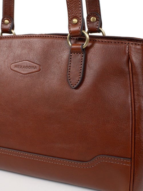 Sac porté épaule 2 anses  Cuir JEANNE - Kiabi