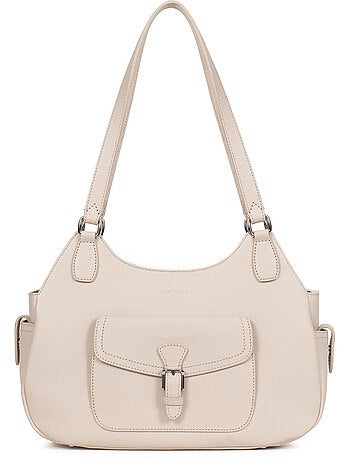 Sac porté épaule 2 anses cuir mirabelle hexagona