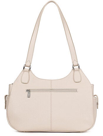 Sac porté épaule 2 anses cuir mirabelle hexagona