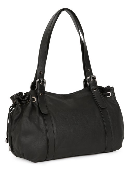 Sac porté épaule 2 anses  Cuir SAUVAGE - Kiabi