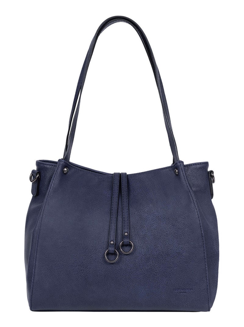Sac porté épaule 2 anses GRACIEUSE Bleu nuit - Kiabi
