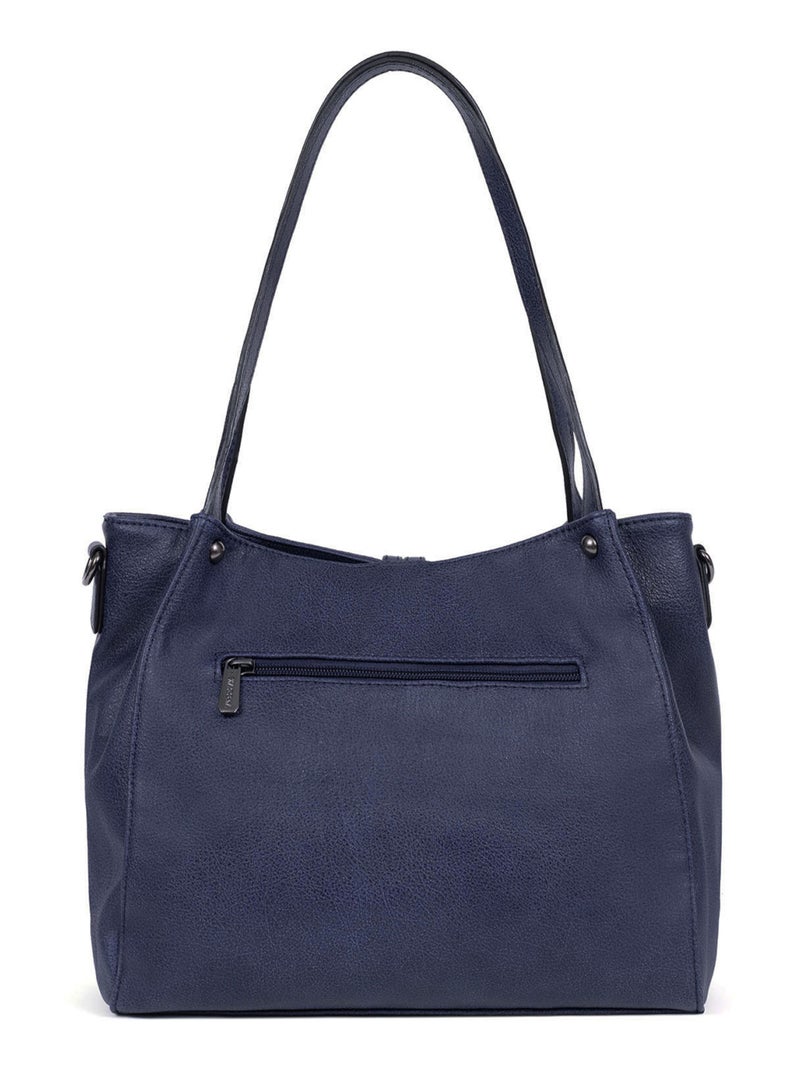 Sac porté épaule 2 anses GRACIEUSE Bleu nuit - Kiabi