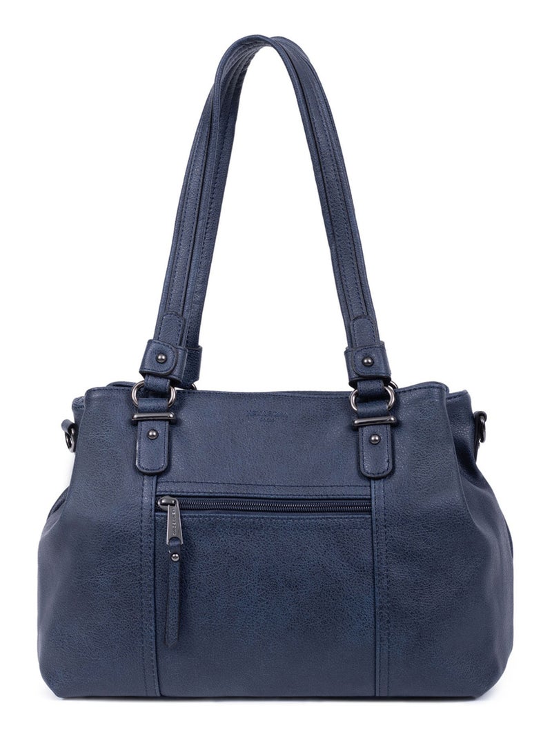 Sac porté épaule 2 anses GRACIEUSE Bleu nuit - Kiabi