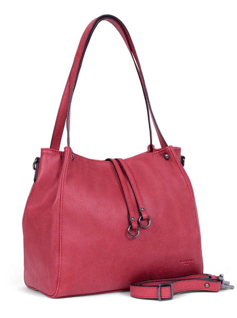 Sac porté épaule 2 anses GRACIEUSE Framboise - Kiabi