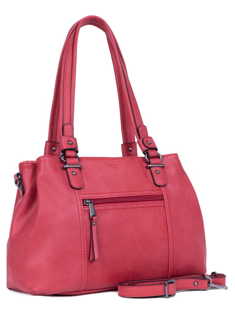 Sac porté épaule 2 anses GRACIEUSE Framboise - Kiabi