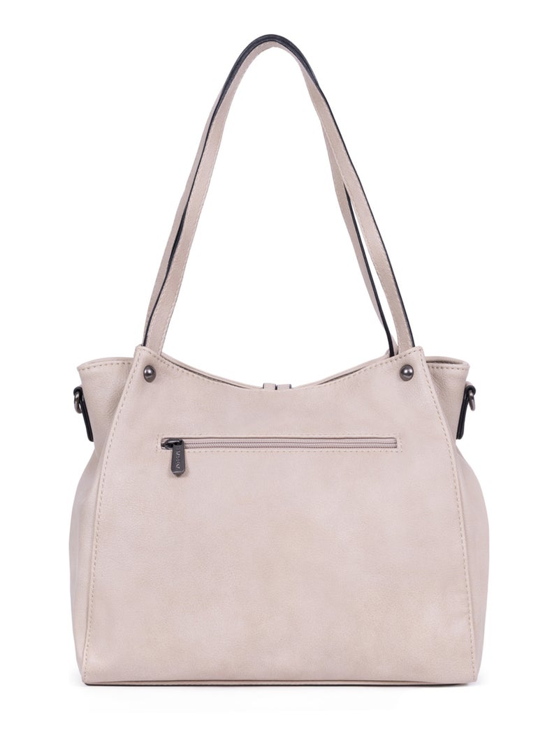 Sac porté épaule 2 anses GRACIEUSE Gris - Kiabi