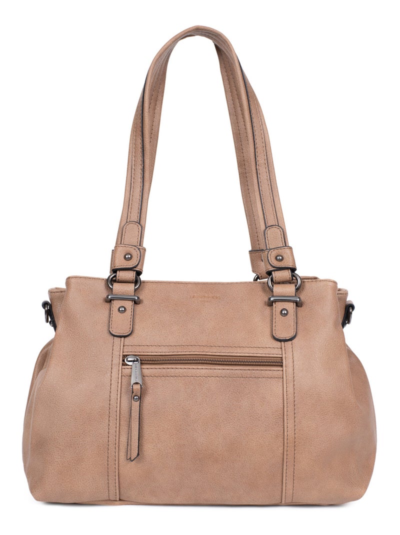 Sac porté épaule 2 anses GRACIEUSE Marron glacé - Kiabi
