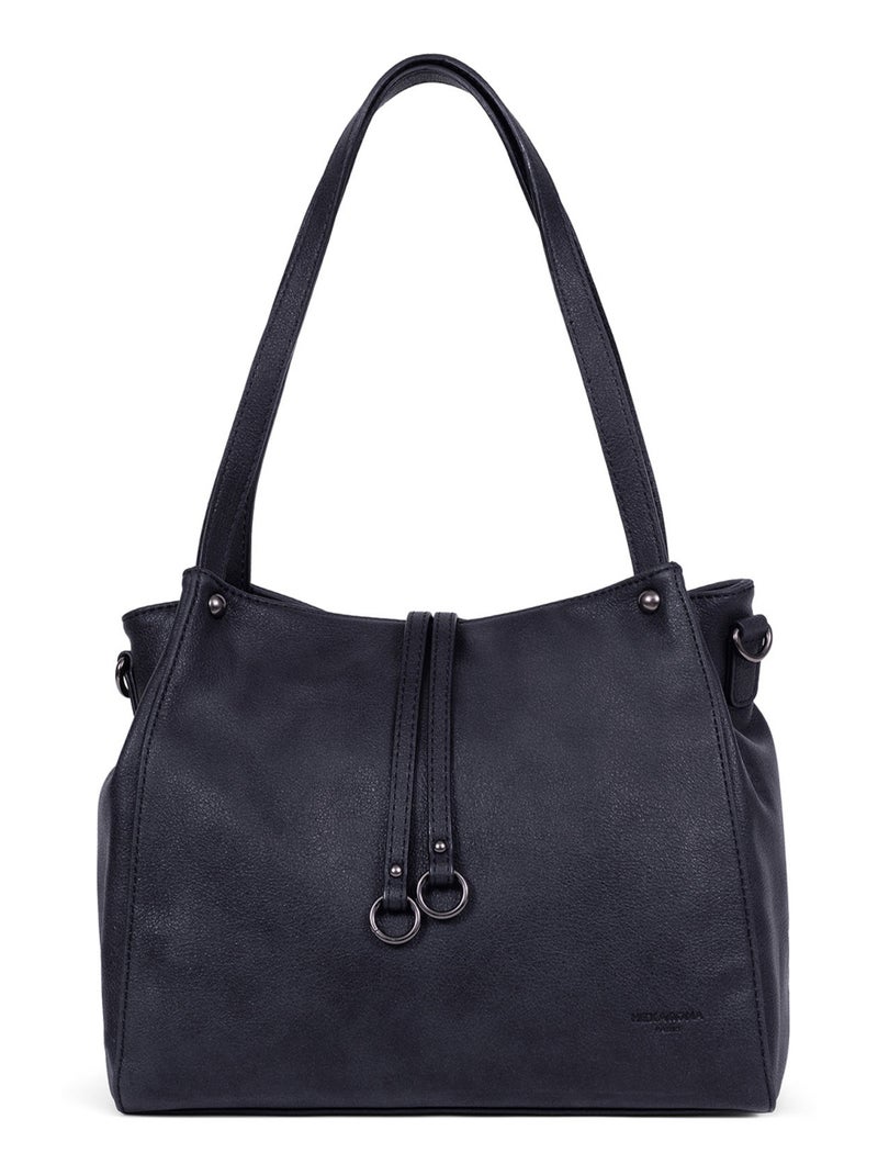 Sac porté épaule 2 anses GRACIEUSE Noir - Kiabi