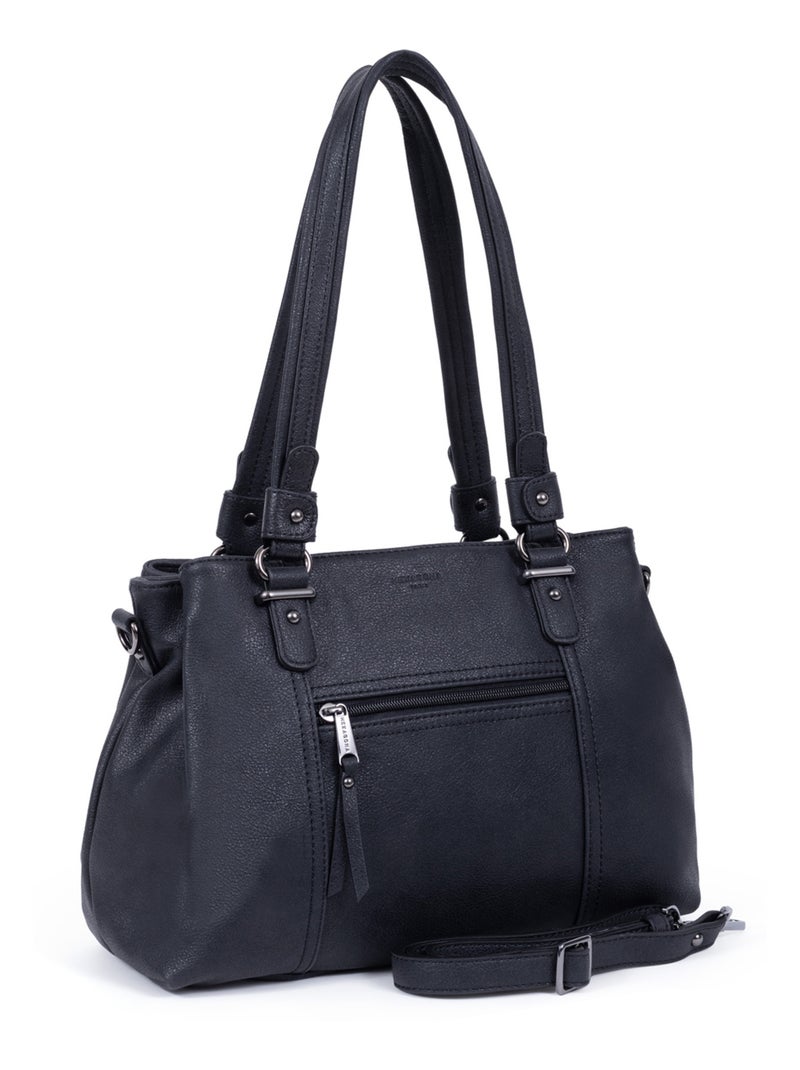 Sac porté épaule 2 anses GRACIEUSE Noir - Kiabi