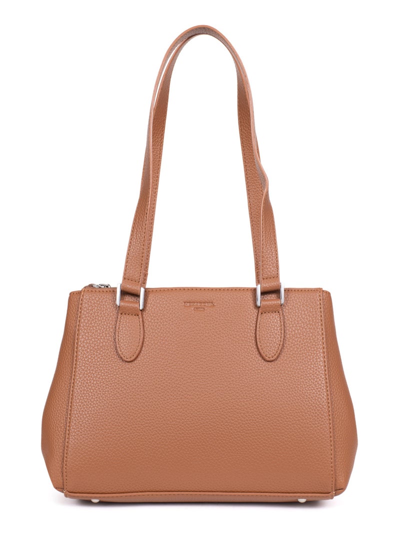 Sac porté épaule 2 anses MADRID Marron clair - Kiabi