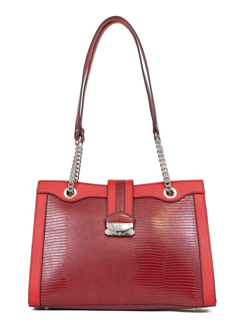 Sac porté épaule 2 anses Maria Femme Rouge carmin - Kiabi