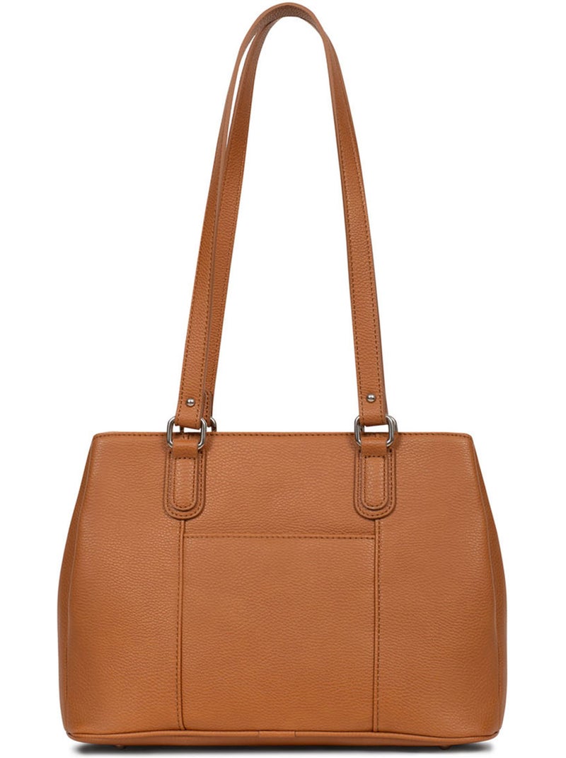 Sac porté épaule 2 anses MAYA Marron caramel - Kiabi