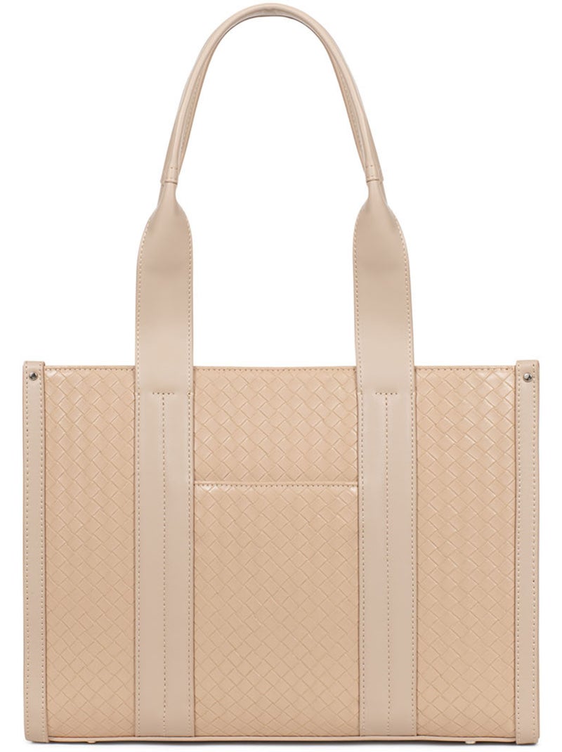 Sac porté épaule 2 anses nila hexagona Taupe - Kiabi