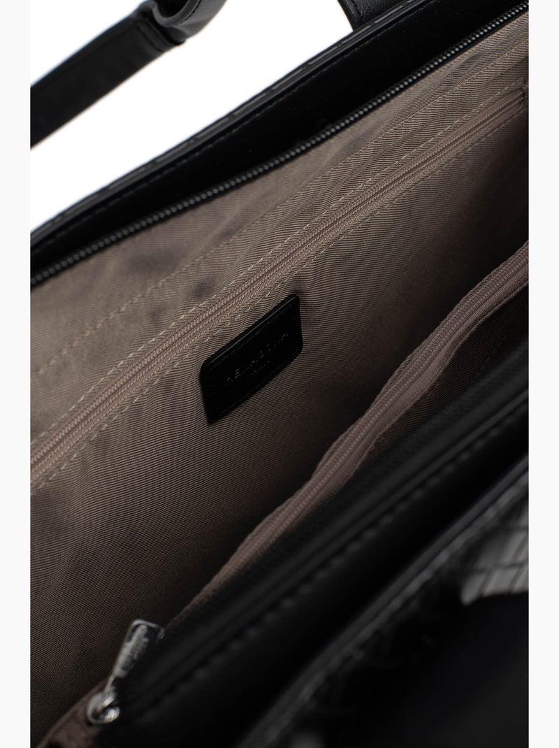 Sac porté épaule 2 anses NILA Noir - Kiabi