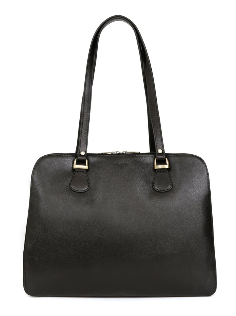 Sac porté épaule 2 anses  Tablette & A4  Cuir RÉPUBLIQUE Noir - Kiabi