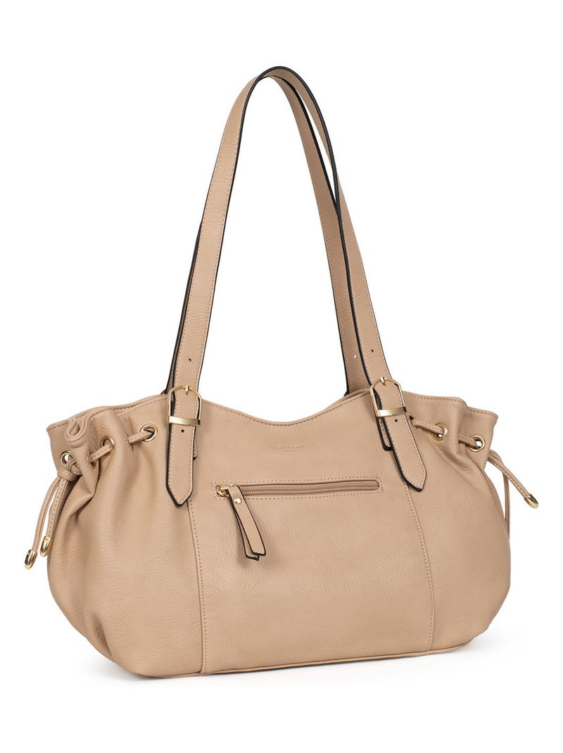 Sac porté épaule 2 anses TOSCANE Beige sable - Kiabi