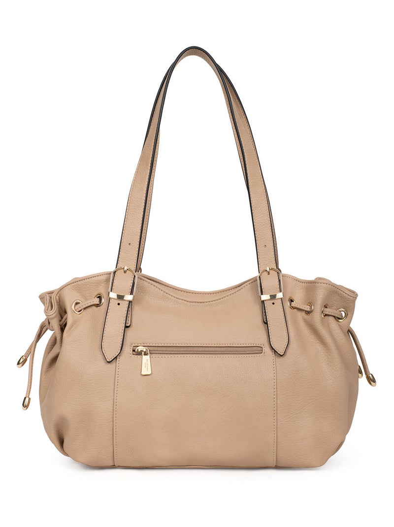 Sac porté épaule 2 anses TOSCANE Beige sable - Kiabi