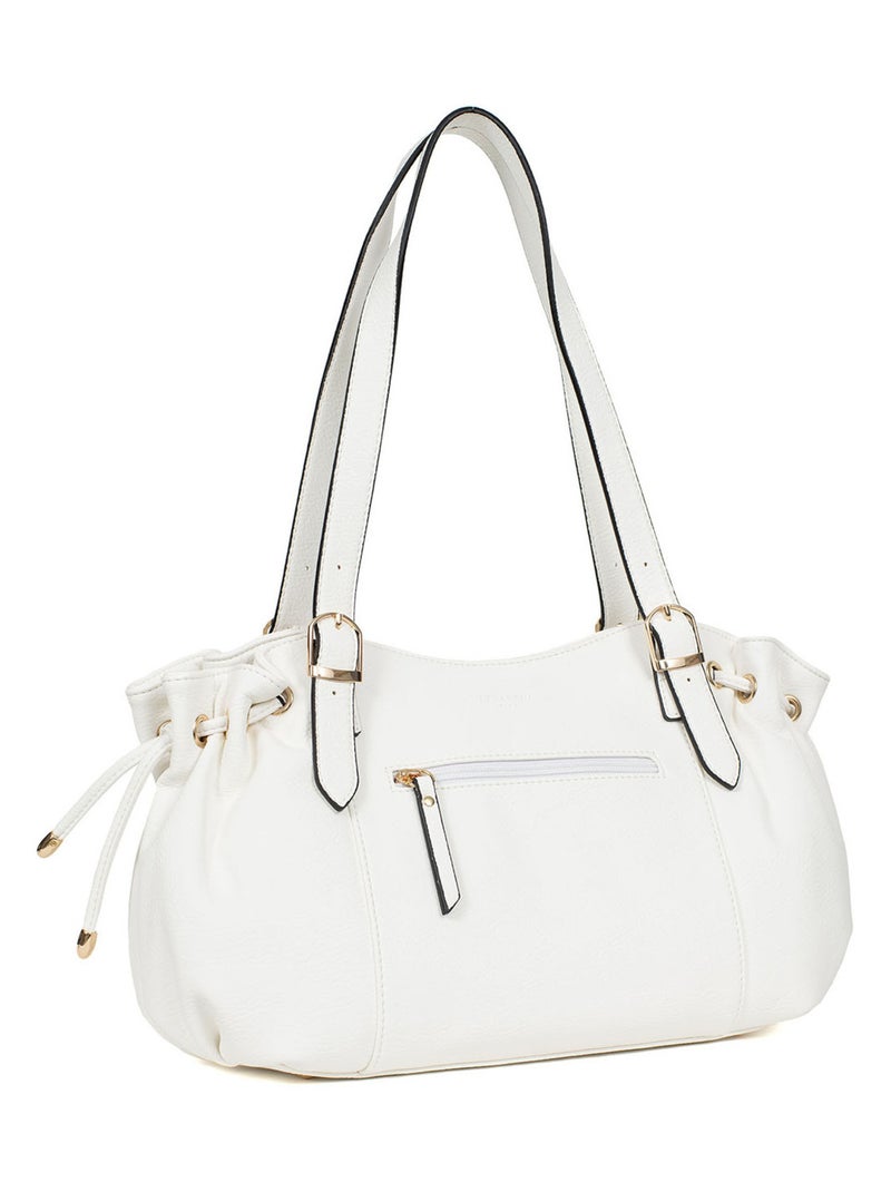 Sac porté épaule 2 anses TOSCANE Blanc - Kiabi