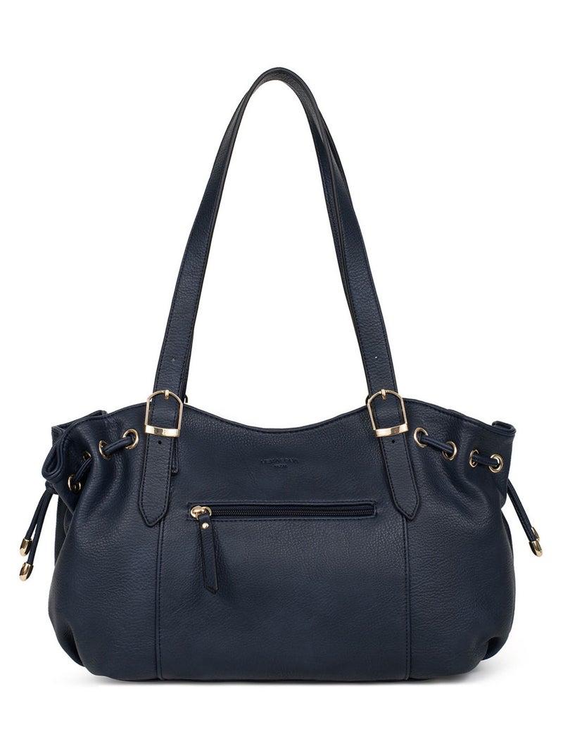 Sac porté épaule 2 anses TOSCANE Bleu marine - Kiabi