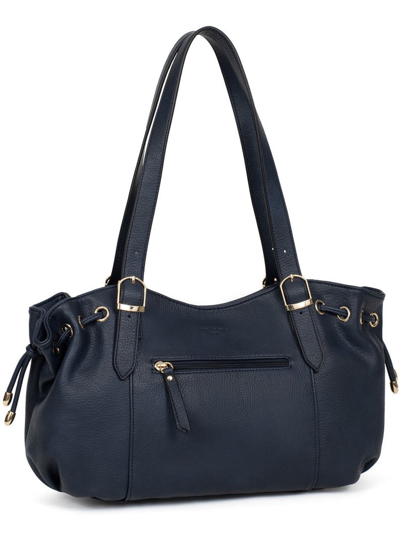 Sac porté épaule 2 anses TOSCANE Bleu marine - Kiabi