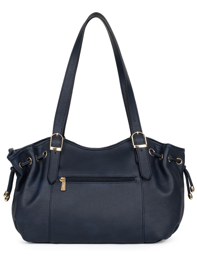 Sac porté épaule 2 anses TOSCANE Bleu marine - Kiabi