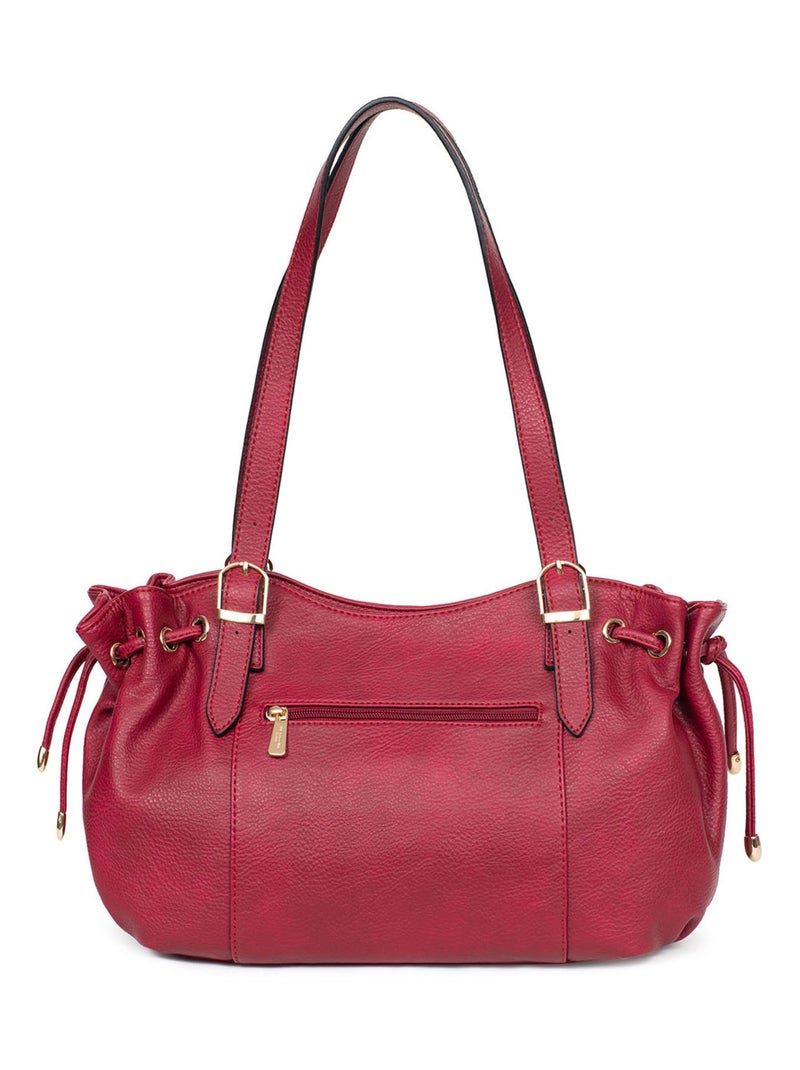 Sac porté épaule 2 anses TOSCANE Framboise - Kiabi